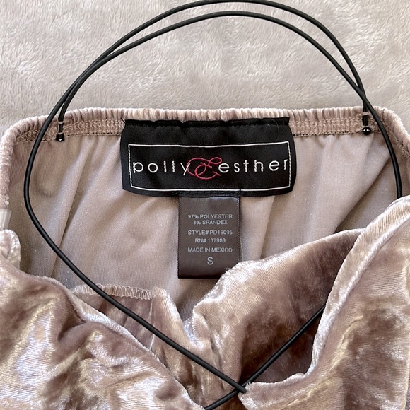 POLLY & ESTHER - velvet mini dress - Picture 6 of 9